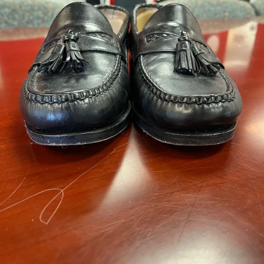 Allen Edmonds Maxfield Black Leather Tassel Loafers sz 10-1/2 W